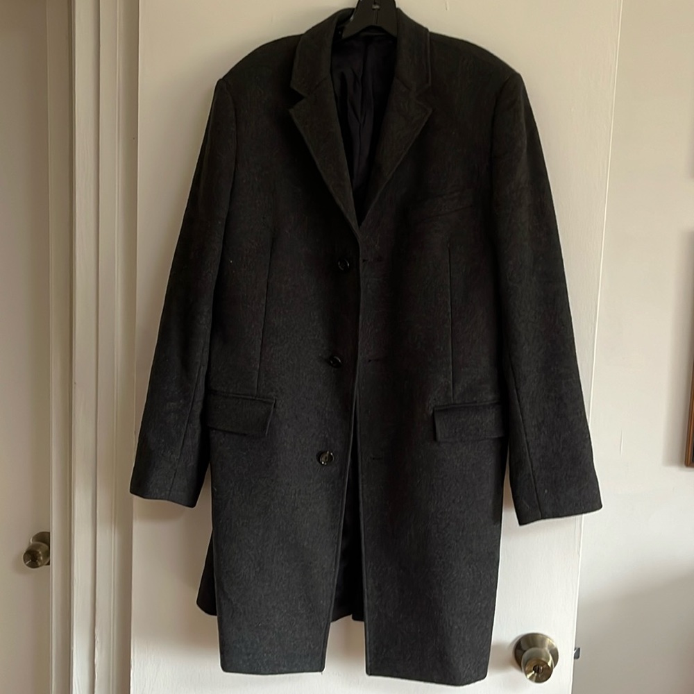 J Crew Ludlow 42R top coat gray wool cashmere blend